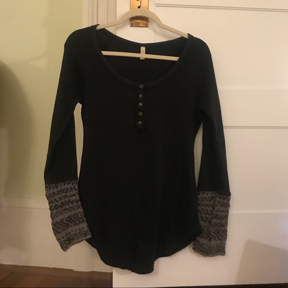 Free people sweater sleeve shirt